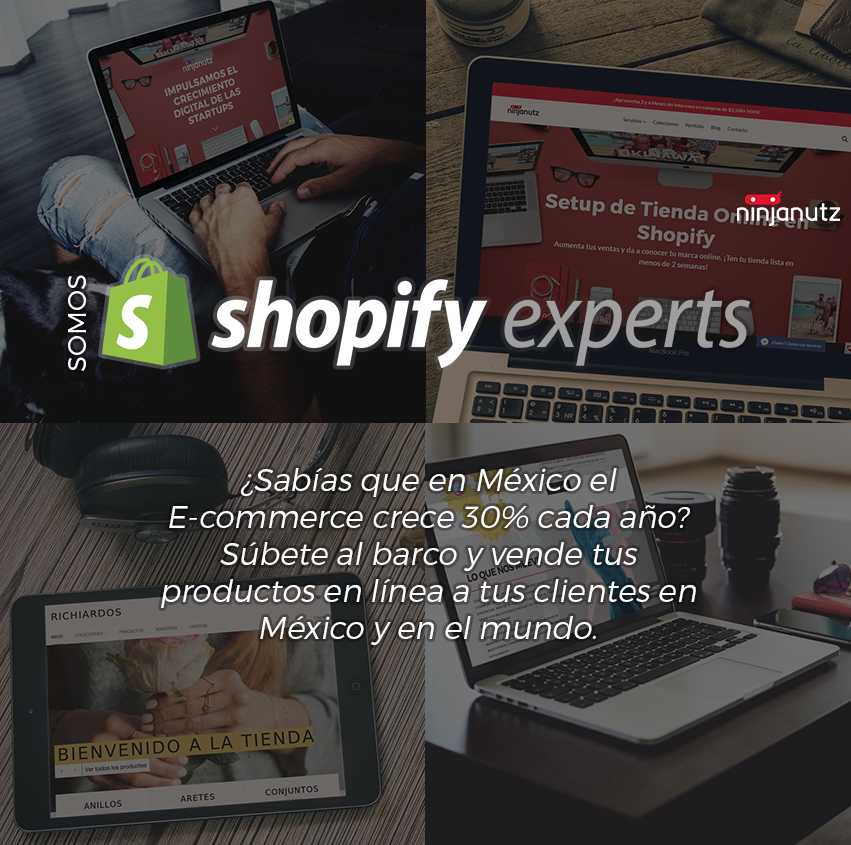 Ya somos 1 de los 10 Shopify Experts en México NinjaNutz®