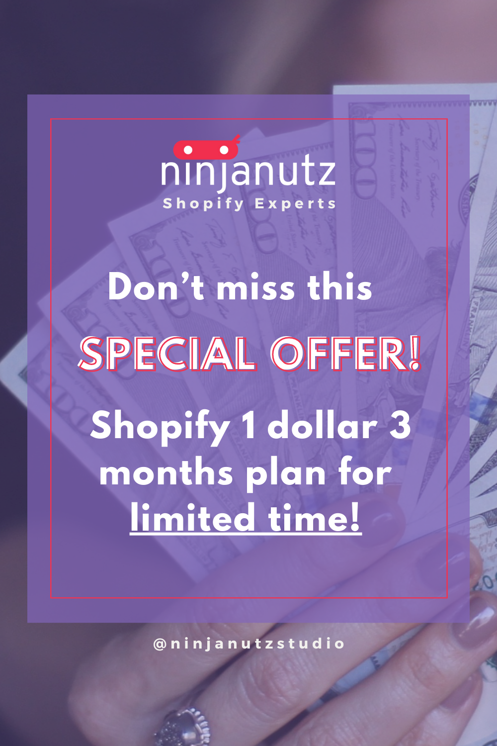 Don’t miss this! Shopify 1 dollar 3 months plan for limited time! NinjaNutz®